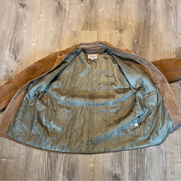 WILSONS LEATHER M. Julian Mens L Suede Jacket Brown Western Blazer Coat Large - Picture 8 of 10
